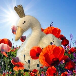 Gund swan princess plush toy or baby room decoration